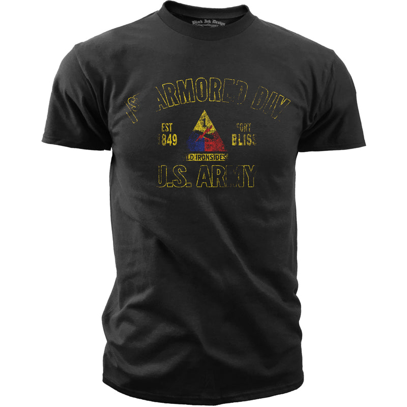 Army T-Shirt - US Army 1st Armored Division Retro