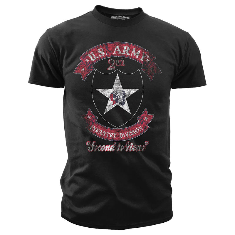 Army T-Shirt - US Army 2nd Infantry - Second to None Retro