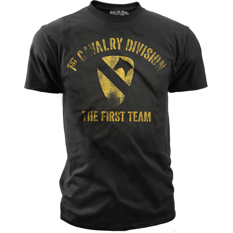 Men's Army T-Shirt - US Army 1st Cavalry - The First Team Retro