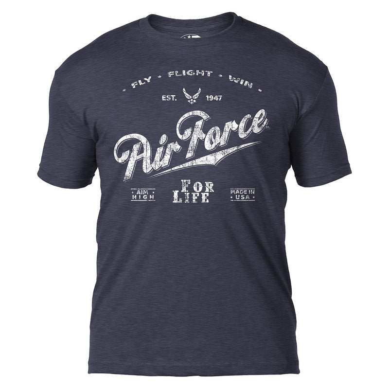 US Air Force For Life - Black Ink Men's T-Shirt