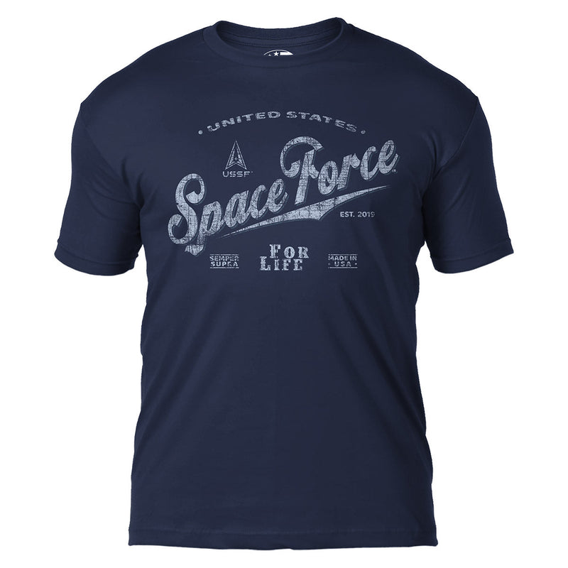 U.S. Space Force For Life Black Ink Men's T-Shirt