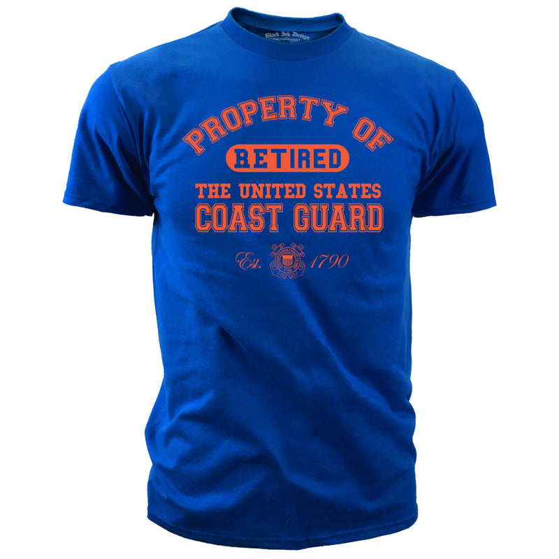 Coast Guard T-shirt - Property of the US Coast Guard Retired  - Mens USCG t-shirt
