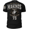 USMC T-Shirt - US Marines Seventeen 75 - Men's Marines T-Shirt