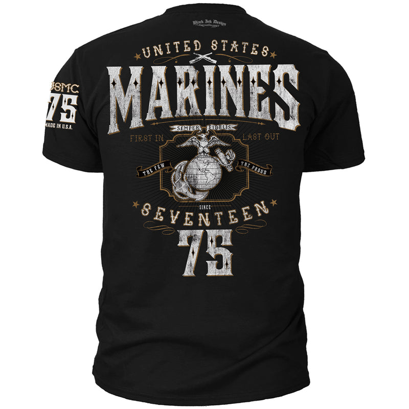 USMC T-Shirt - US Marines Seventeen 75 - Men's Marines T-Shirt