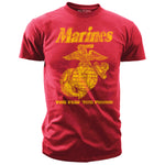 USMC T-Shirt - USMC The Few The Proud Retro Men's Marine Corps Shirt