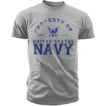 Navy T-Shirt - Mens Property of the US Navy - Mens US Navy Shirt