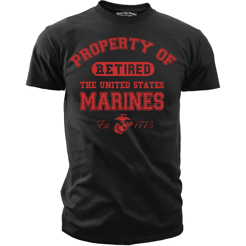 USMC T-Shirt - Property of the USMC Retired - Mens Marine Corps T-Shirt