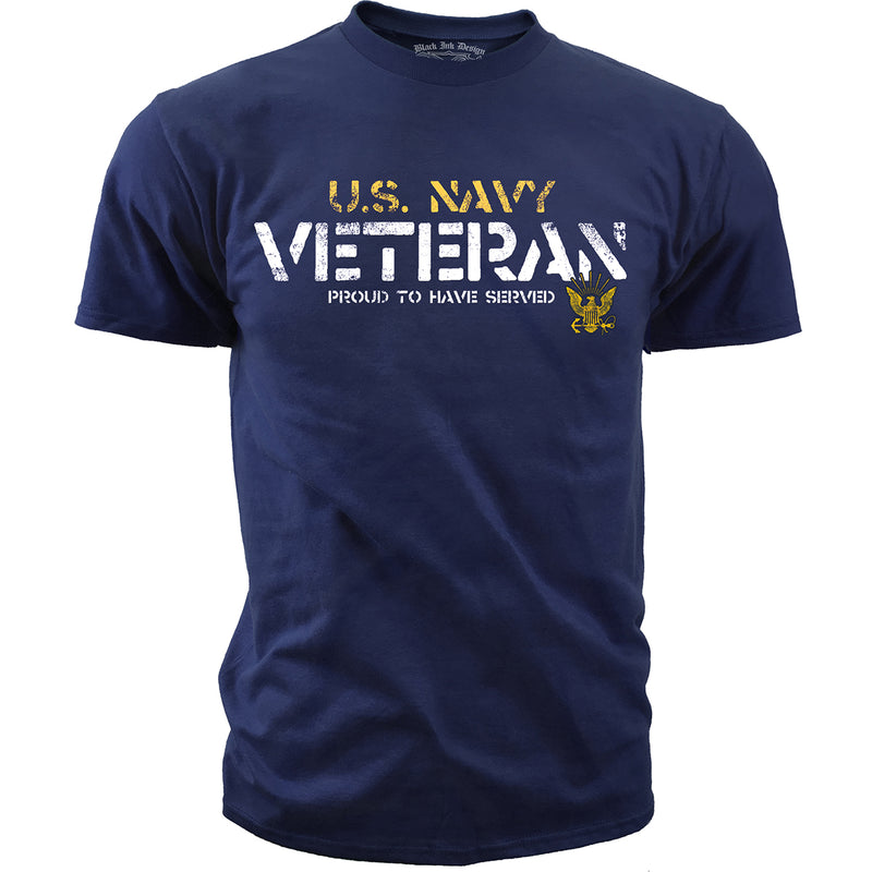 U.S. Navy Veteran - Proud to Have Served  T-Shirt - US Navy Men's T-Shirt