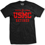 USMC T-Shirt - United States Marines Retired - Men's Marine Corps Shirt