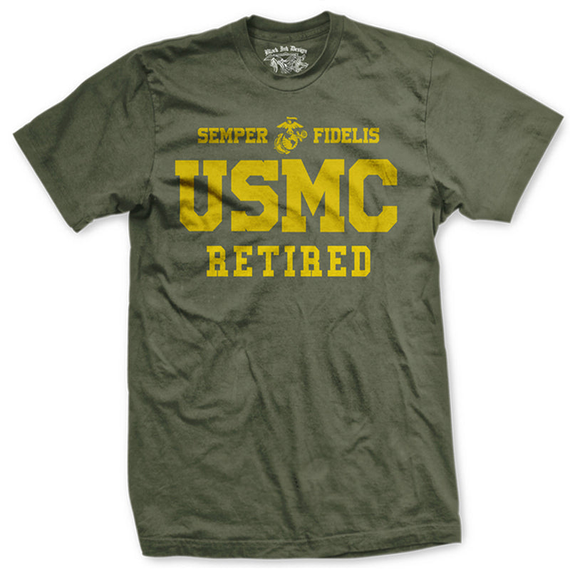 USMC T-Shirt - United States Marines Retired - Men's Marine Corps Shirt