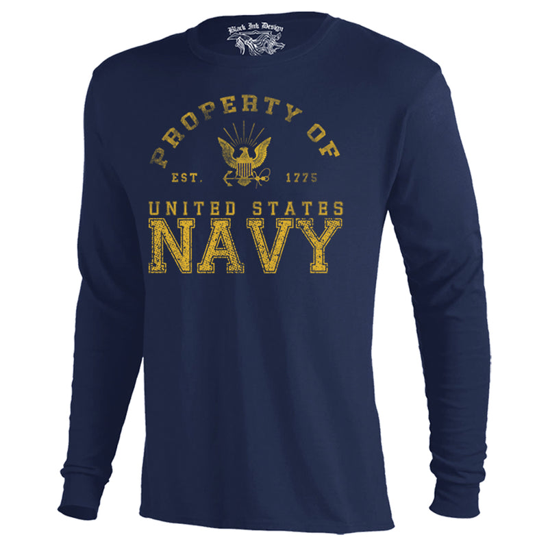 Navy Long Sleeve - Mens Property of the US Navy - Mens Long Sleeve